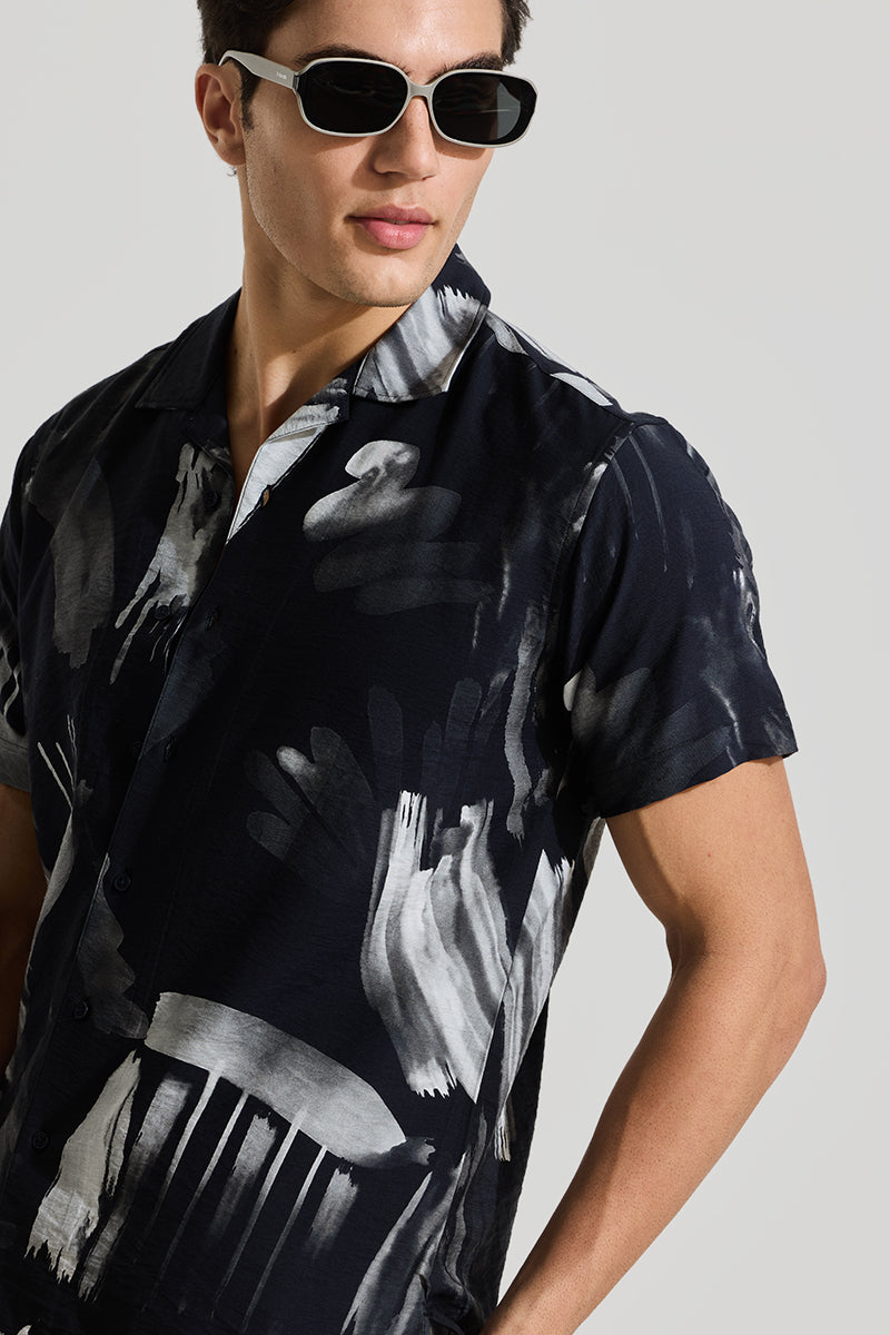 Black Cuban Abstract Shirt