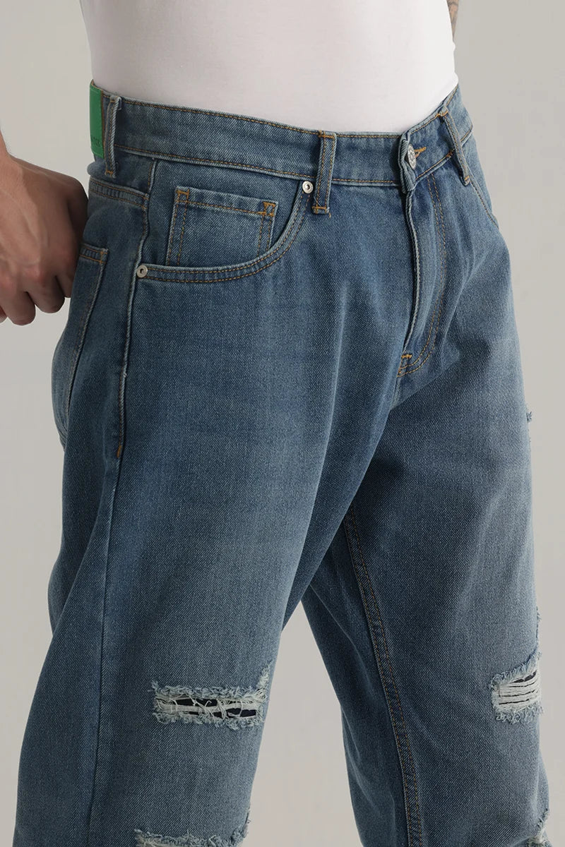 Boozy Spruce Blue Baggy Fit Jeans