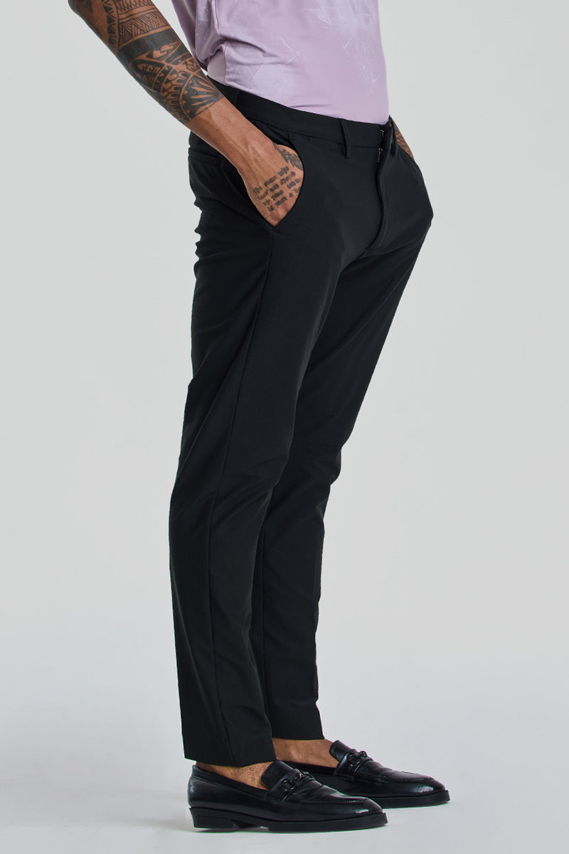 Charcoal Grey Slim Fit Stretch Trousers