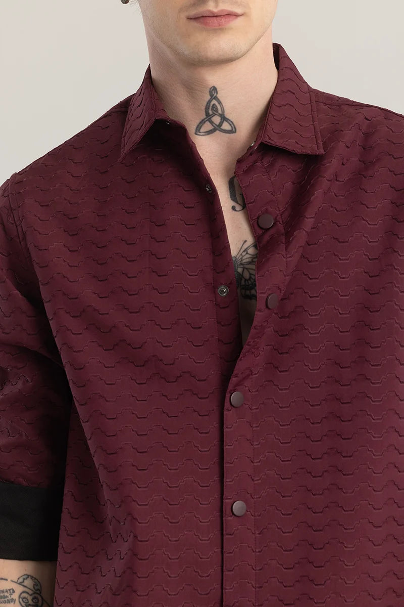 Wavique Maroon Shirt