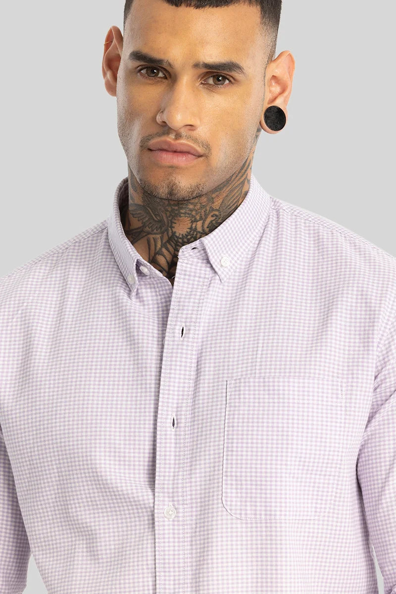 Lavender Oxford Checks shirt