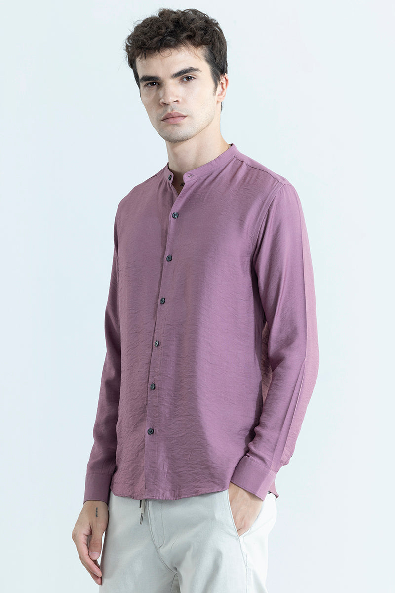 Calista Mauve Mandarin Shirt