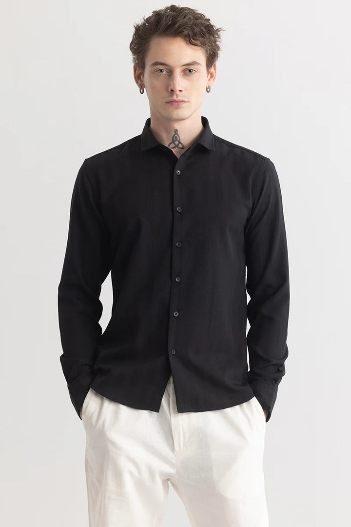 FlexiForm Black Textured Shirt