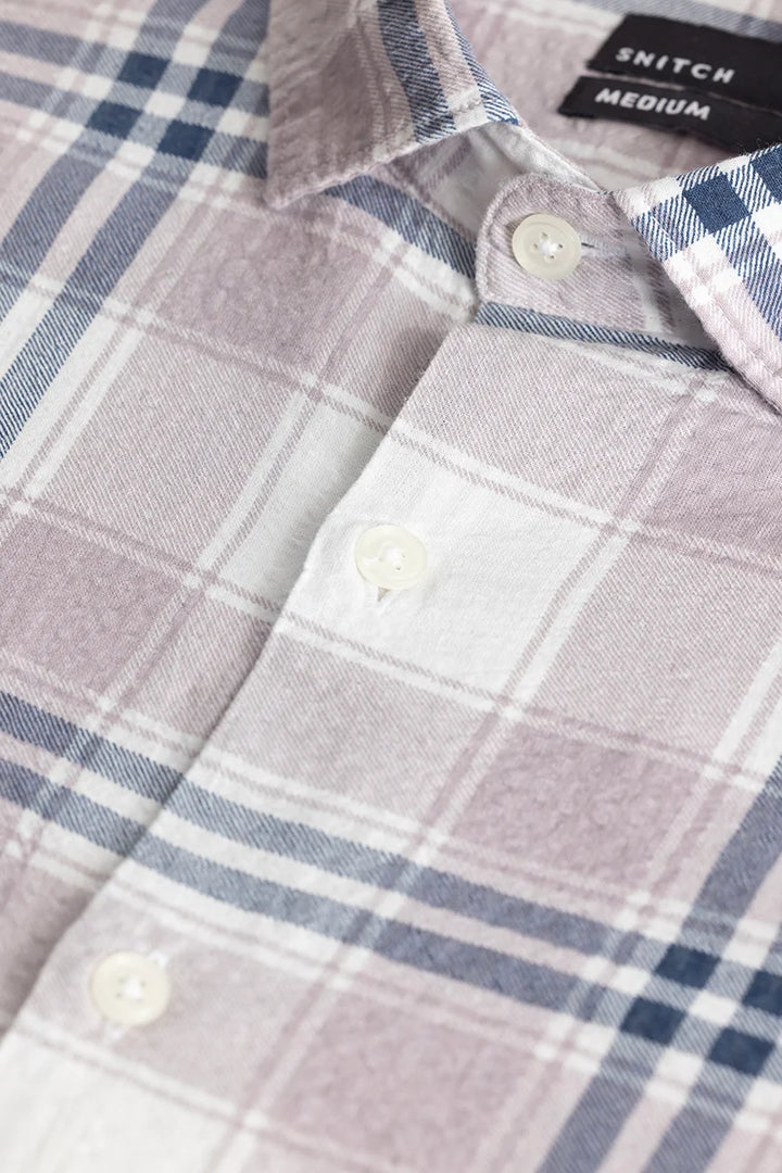 Patternoir Broad Mauve Checks Shirt