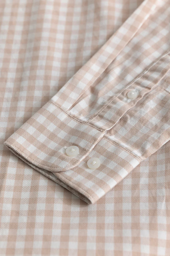 Ingvar Light Brown Checks Shirts