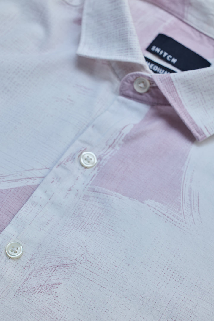 Lilac Abstract Slim FIt Shirt