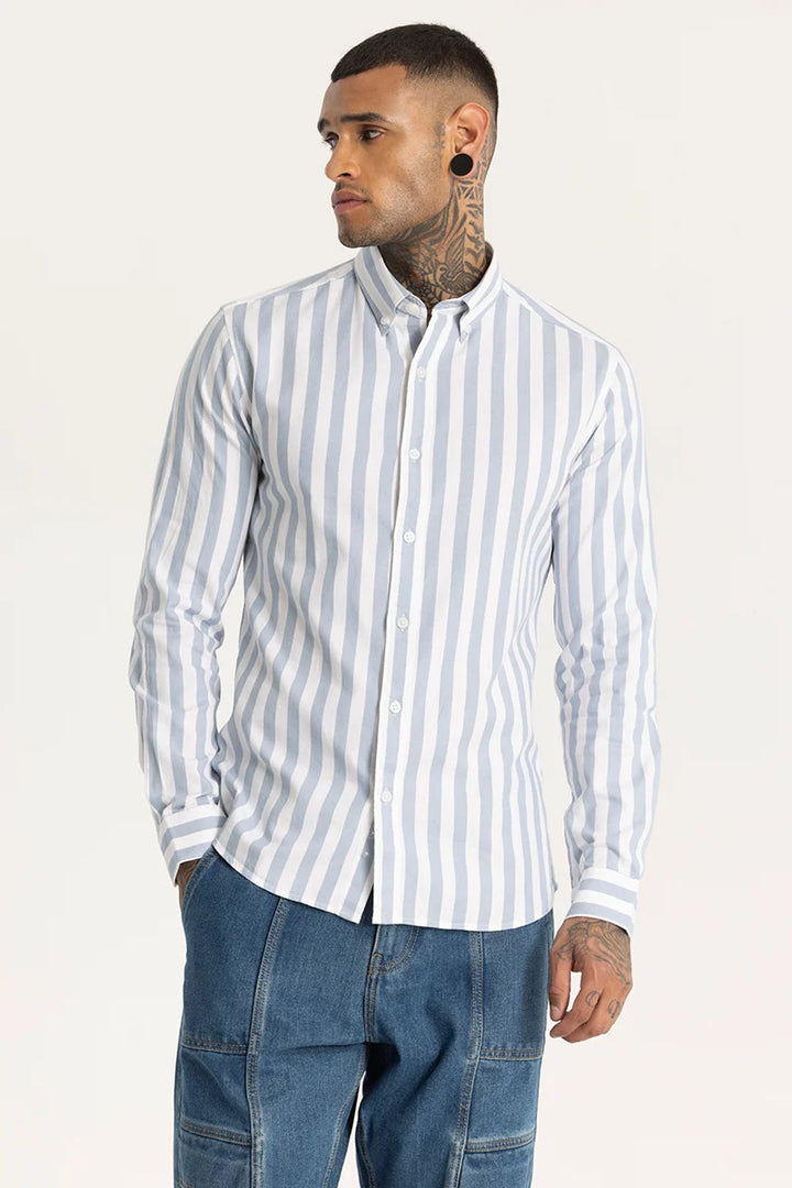 Light Blue Stripes Shirt