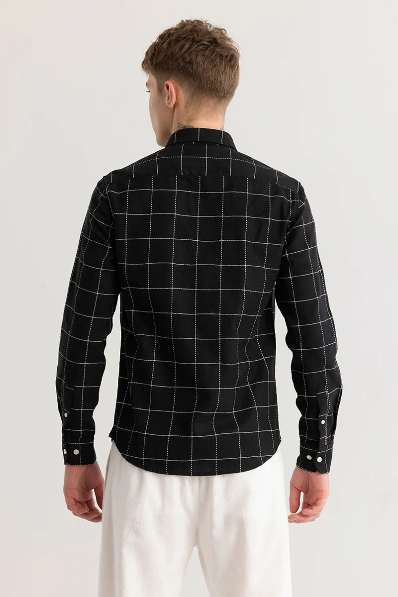 Trygve Checkered Black Shirt