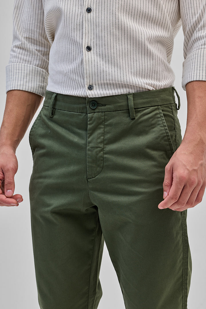 Olive Slim Fit Trousers