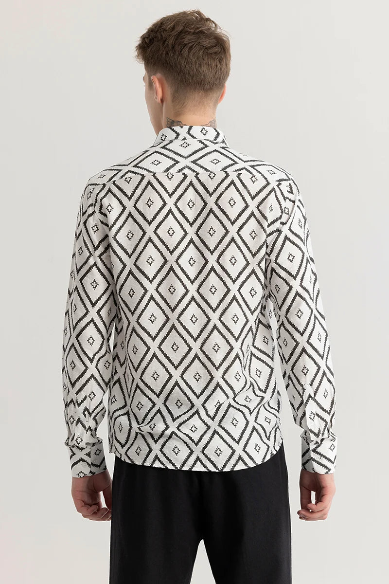 Ivar White Geometric Shirt