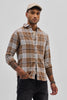 Brown Checks Slim Fit Shirt