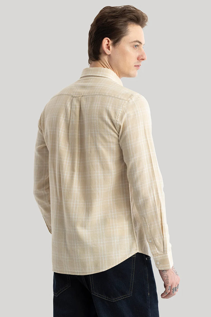 Einar Beige Checks Shirt