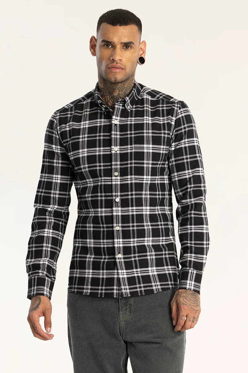 Black Checkered Shirt