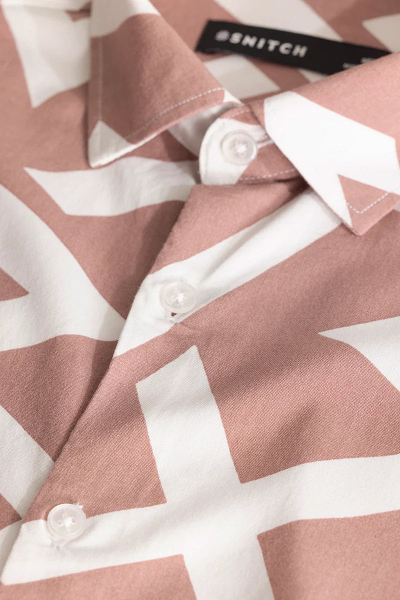 Light Pink Abstract Printed Shirt