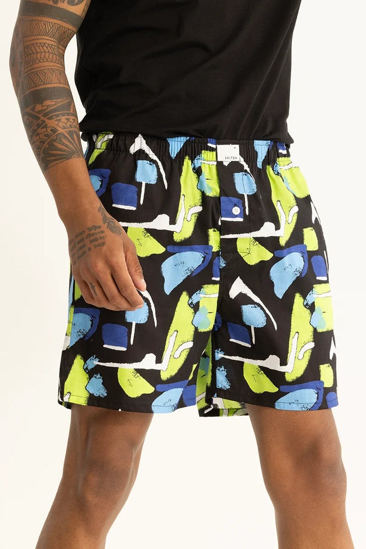 Rocco Black Abstract Boxers