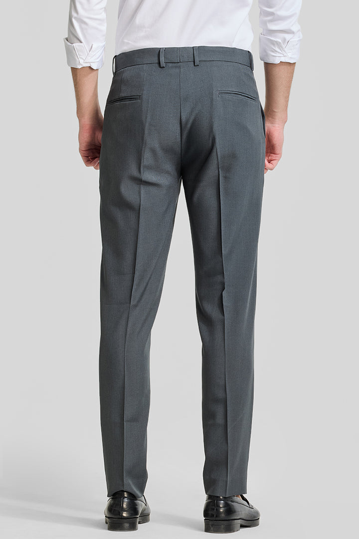 Grey Stretch Slim Fit Trousers