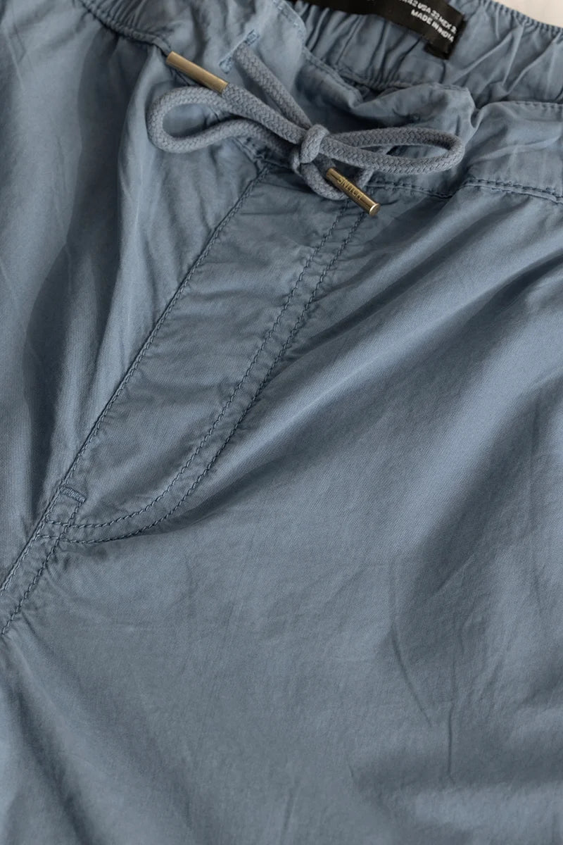 Realm Greyish Blue Plain Regular Fit Cargo Pants