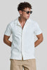 White Cuban Textured Shirt