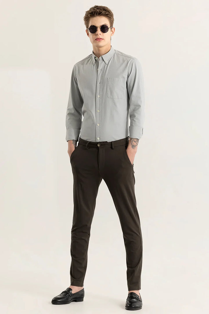 Shirtolo Plain Light Grey Shirt