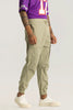 Realm Light Green Plain Regular Fit Cargo Pants