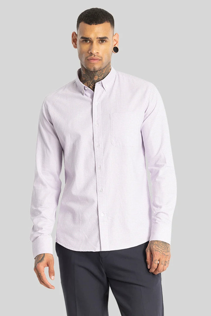 Lavender Oxford Checks shirt