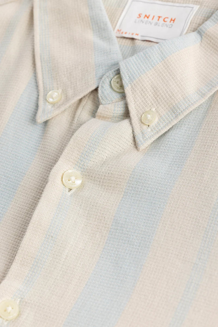 Serene Blue Striped Shirt