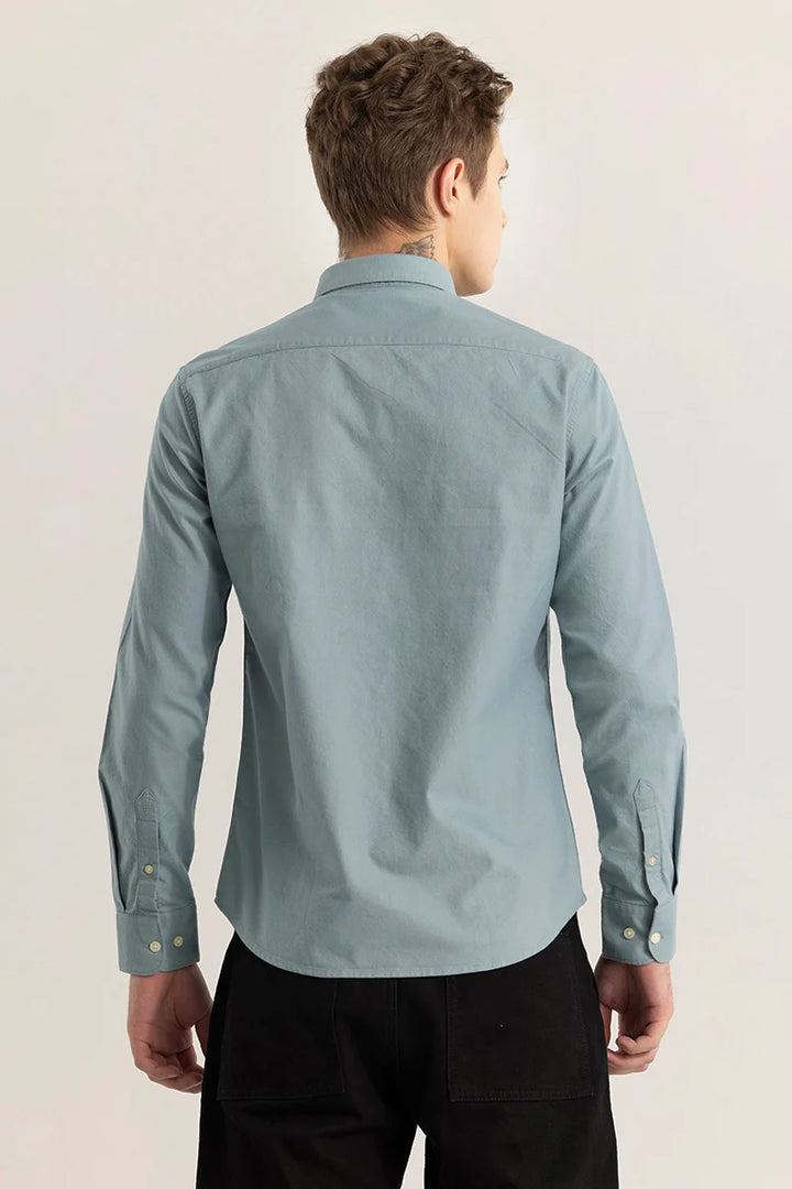 ClassicContour Plain Stone Blue Shirt