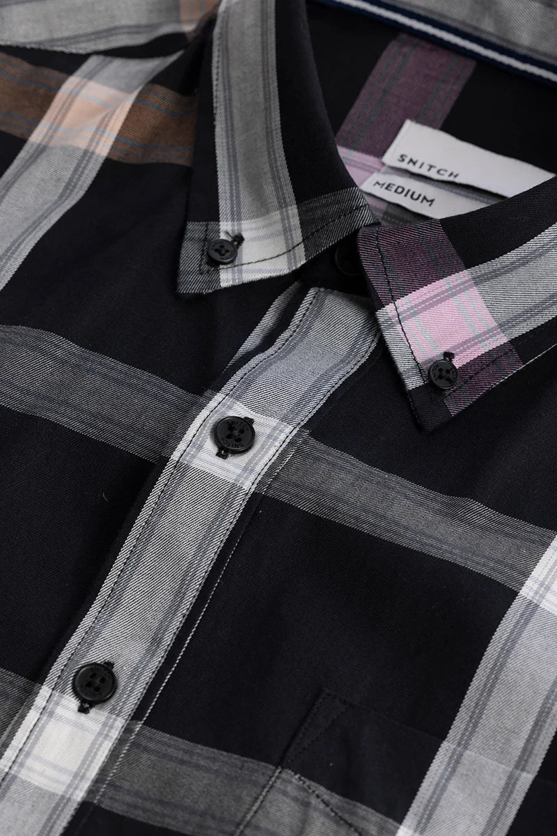 Plaidique Black Checked Shirt