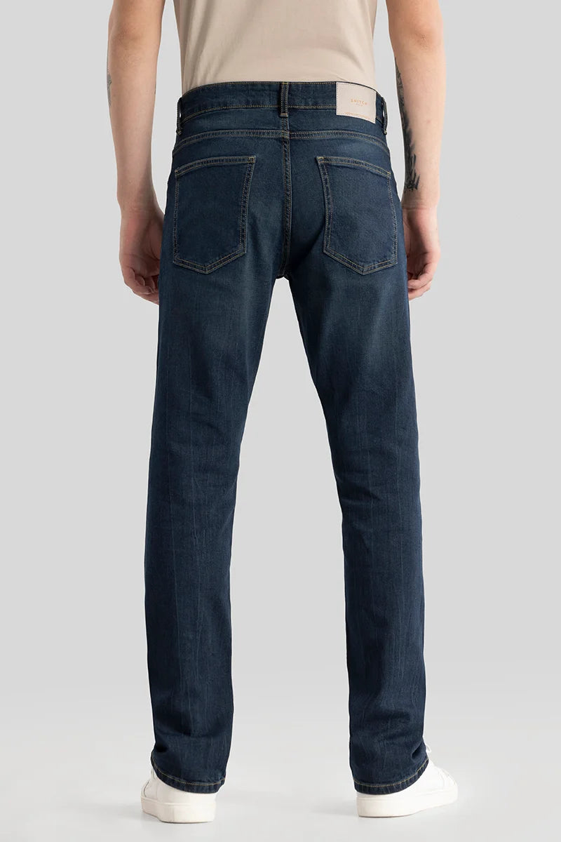 Kari Spruce Blue Straight Fit Jeans