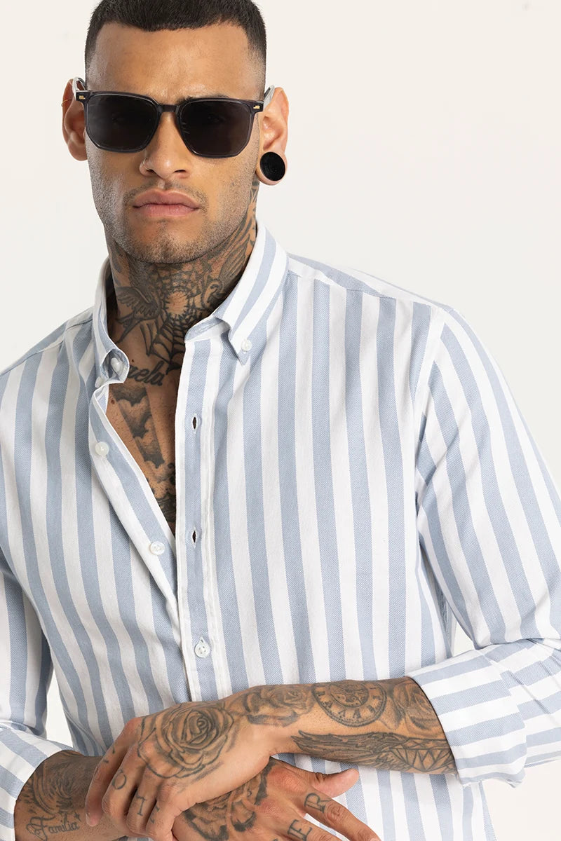 Light Blue Stripes Shirt