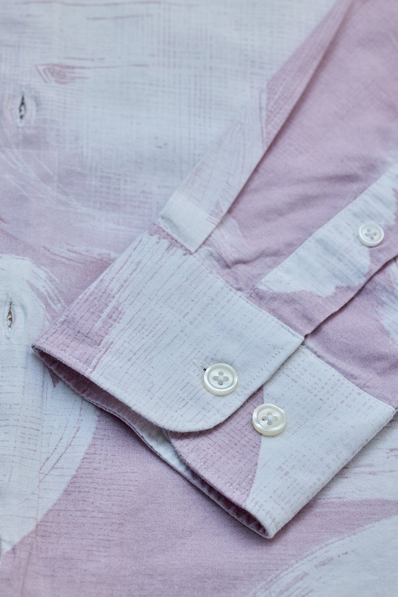 Lilac Abstract Slim FIt Shirt