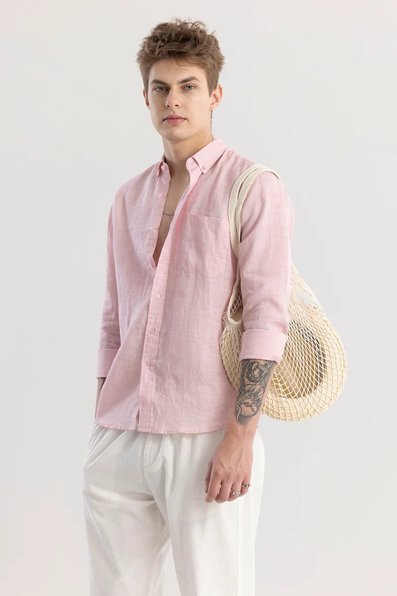 Camric Pink Linen Shirt