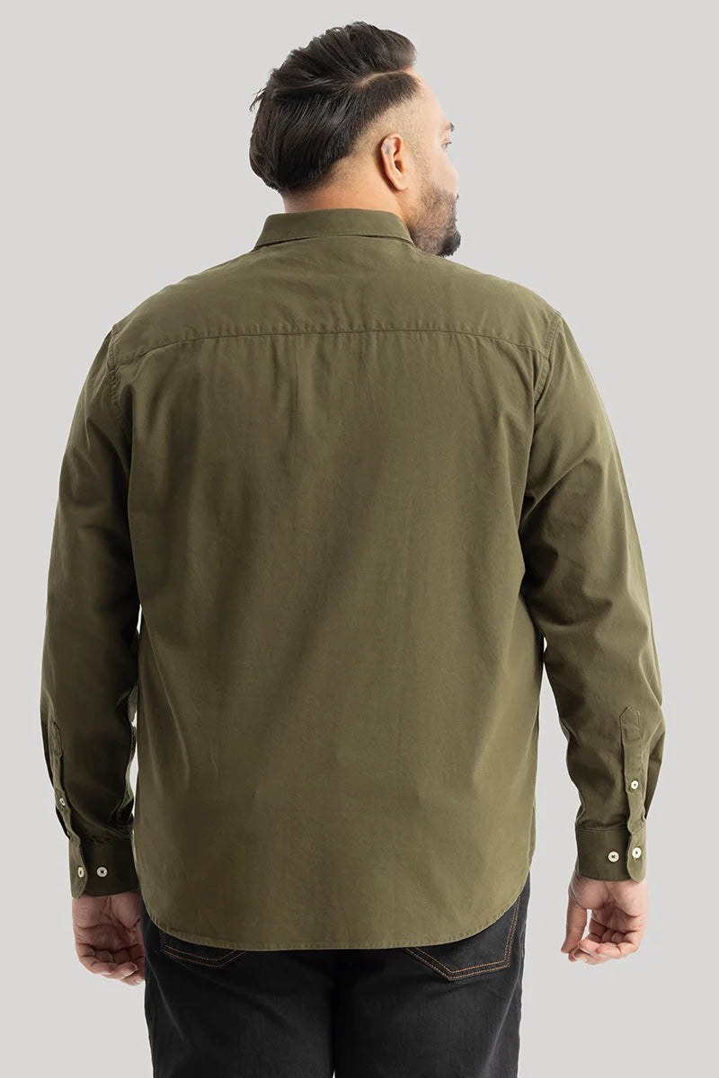 Lucia Olive Plain Shirts