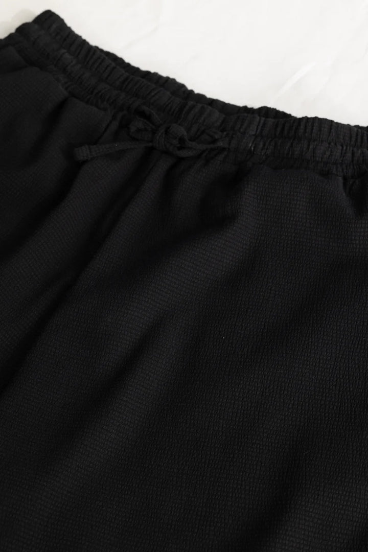 Daphne Black Plain Shorts