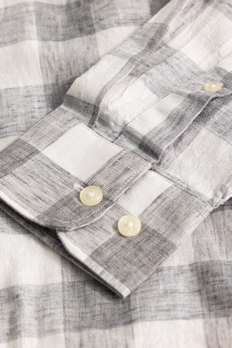 Grey Checks Linen shirt