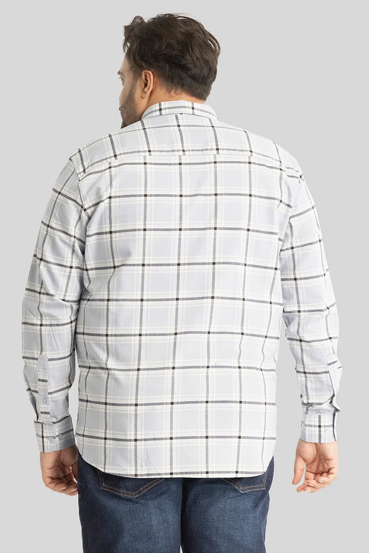 Riccardo Light Blue Checks Plus Size Shirt