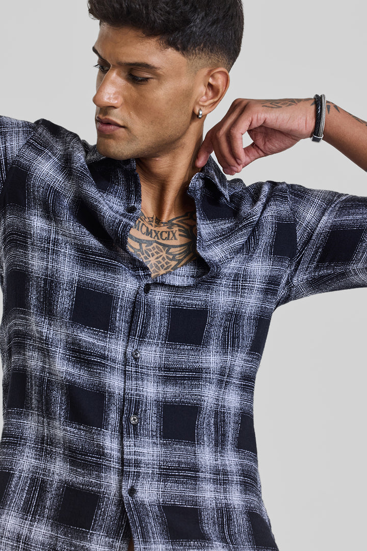 Black Checks Slim Fit Shirt