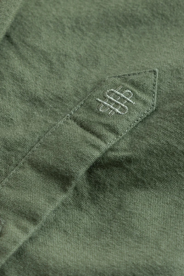 ClassicContour Plain Sage Green Shirt