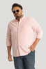 Rugero Peach Checks Plus Size Shirt