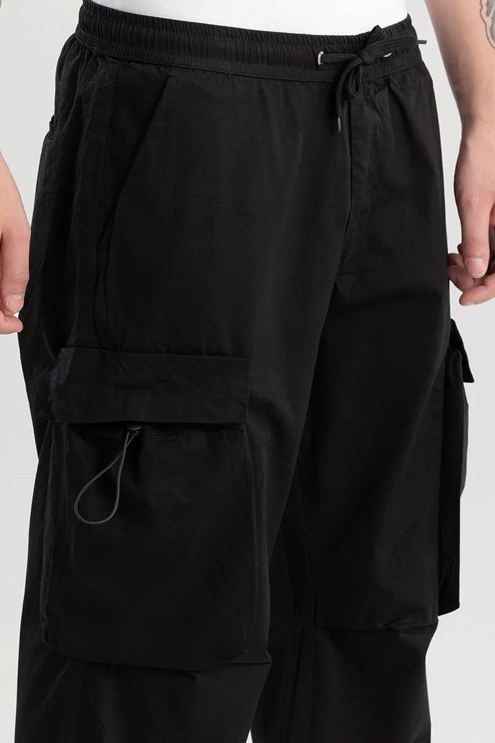 Pockethive Black Parachute Pants