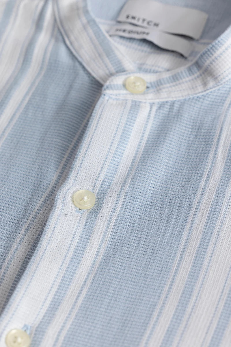 Elise Light Blue Stripes Shirt