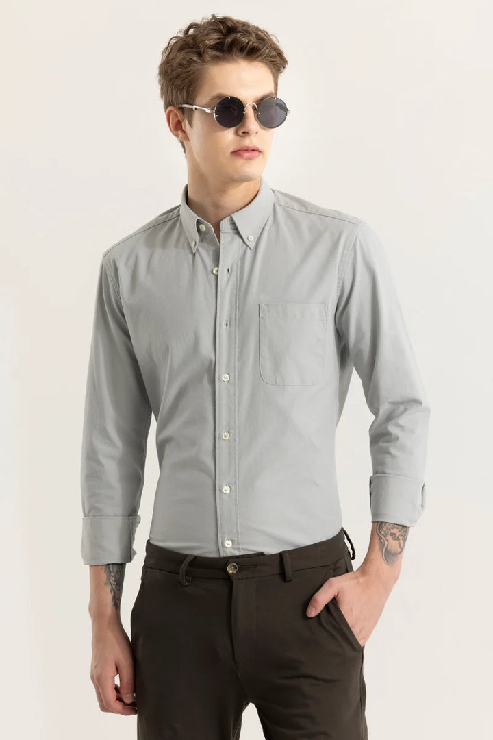 Shirtolo Plain Light Grey Shirt