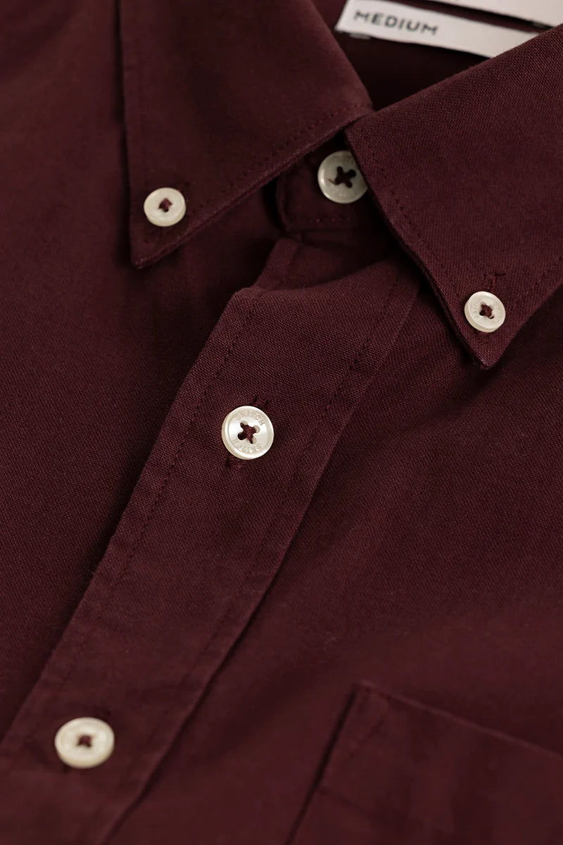 Shirtolo Plain Maroon Shirt