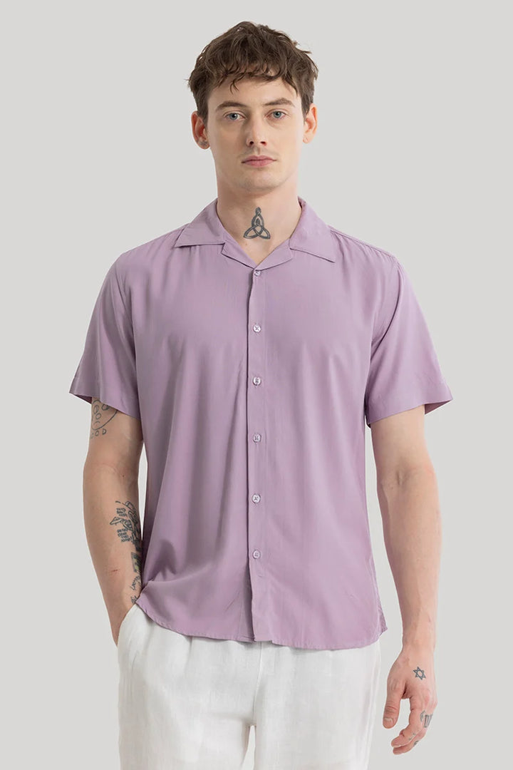 Bianca Lavender Plain Shirt