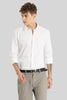 White Concealed Placket Shirt