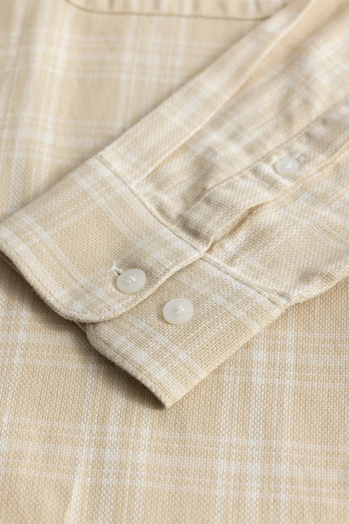 Einar Beige Checks Shirt