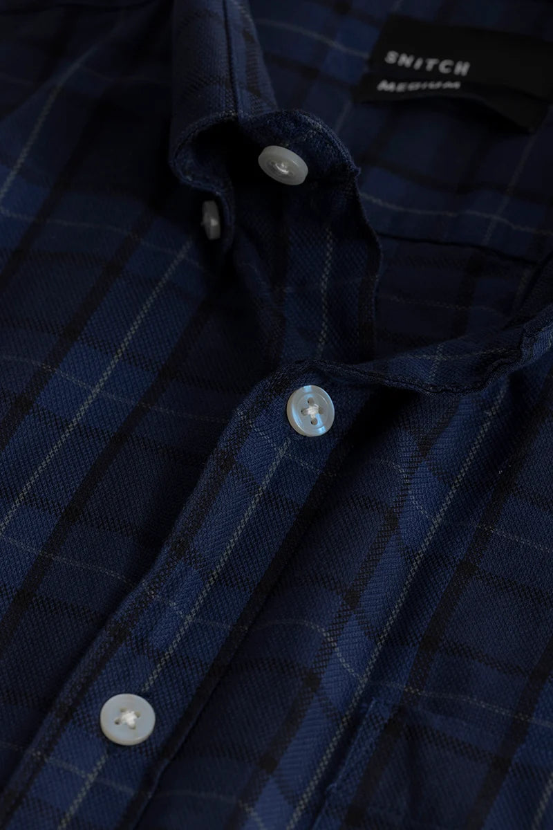 Enzo Blue Checks Shirt