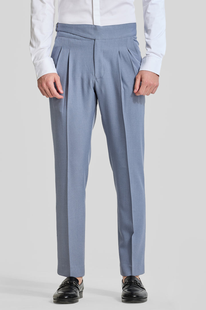 Greyish Blue Gurkha Trousers