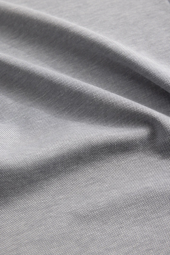 CollarEase Light Grey Plain Shirt