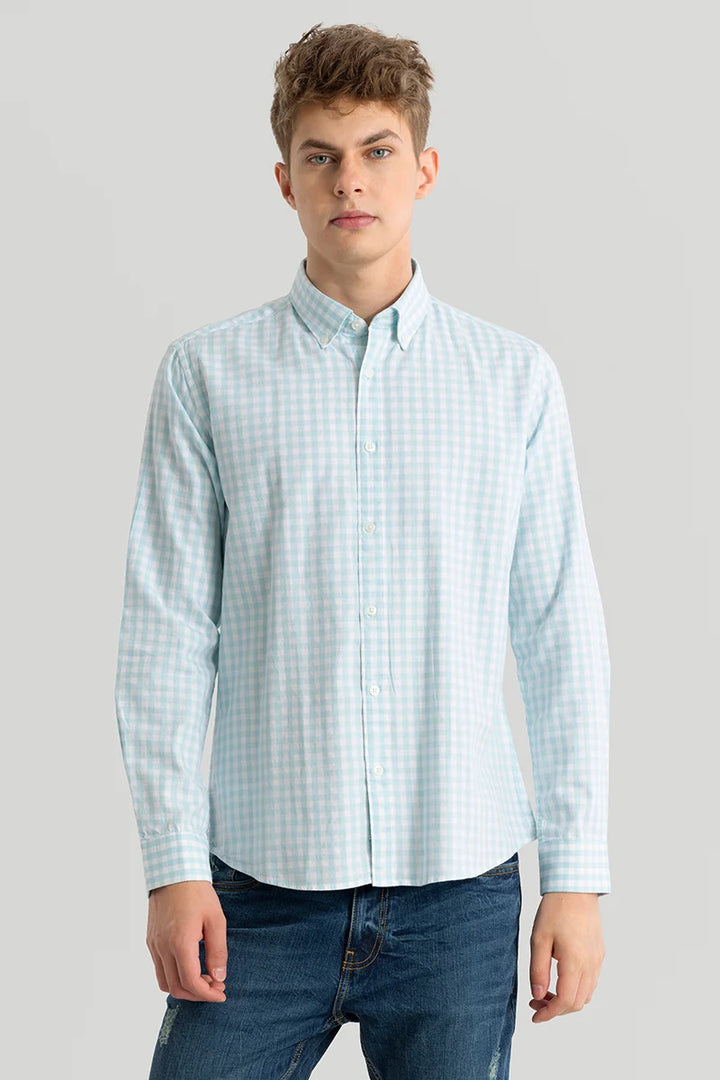 Ingvar Light Blue Checks Shirts